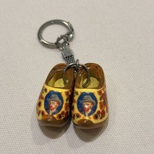 Dutch Wooden Clogs Keychain vincent van gogh Holland Souvenir Wood Shoes KeyRing