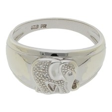 Anello elefante diamante oro