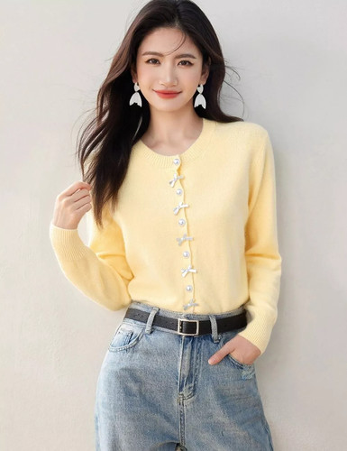 Cardigan donna giallo - donna, con
