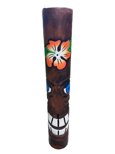 Totem tiki fiore legno - tiki,