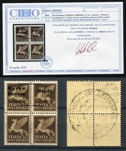 Massa carrara 1945 - carrara, lire
