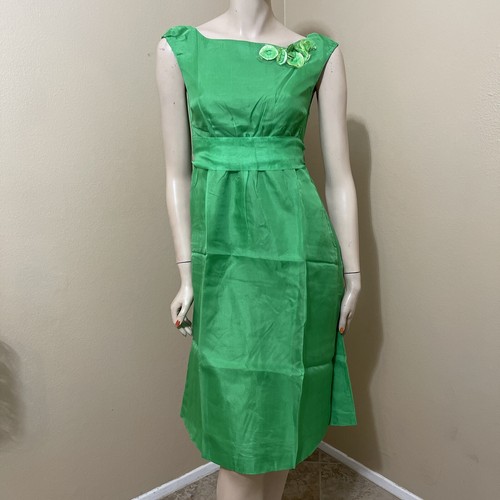 Abito donna verde seta casual