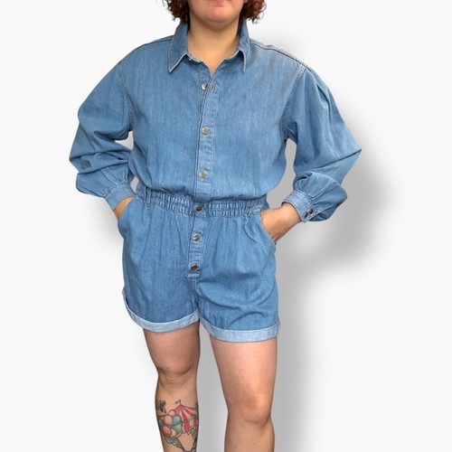 Pagliaccetto corto denim - h&m,