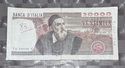 20000 lire tiziano decreto - 20000,