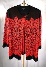 MISOOK MAGLIA NERA ROSSA