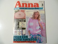 RIVISTA ANNA BURDA MARZO 1986 RICAMO UNCINETTO + DECALCABILE E FOGLIO TRACCIATI