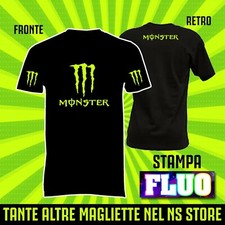 MAGLIETTA T-SHIRT MONSTER BIKE BICI MTB UOMO DONNA IDEA REGALO-STAMPA FLUO