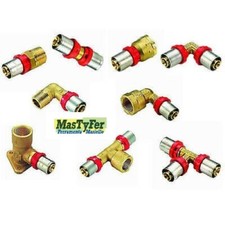 RACCORDI OTTONE A PRESSARE PINZARE X TUBO MULTISTRATO ACQUA 16 E 20 TIEMME COBRA