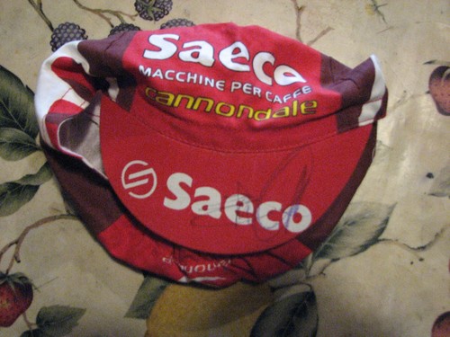 Vintage cycling hat cap saeco - cycling,
