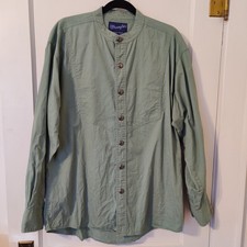 Camicia uomo vintage Wrangler fascia colletto western bottoni L cotone rievocazione