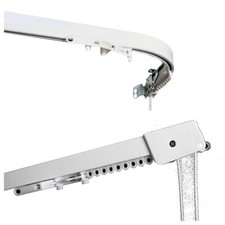 BINARIO PER TENDE BASTONE SCORRITENDA ALLUMINIO BIANCO CURVO RETTO LINEARE TENDA