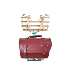 Kit Valigia posteriore vintage tipo cuoio BORDEUX+ portavaligia Fiat 500 Epoca