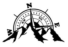 Bussola GRANDE 2x Adesivi Auto