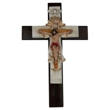 Crocifisso Santísima Trinidad 17" pollici | Croce della Santissima Trinità | Bianco