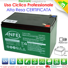 Batteria 12V 14AH GEL AL PIOMBO CICLICA DEEP CYCLE RICARICABILE 14A 15AH A VITE