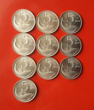 LOTTO DI 10 MONETE DA 5 LIRE