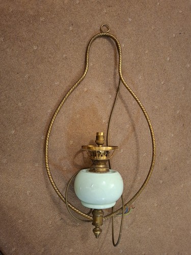 Vintage brass oil lamp - vintage,