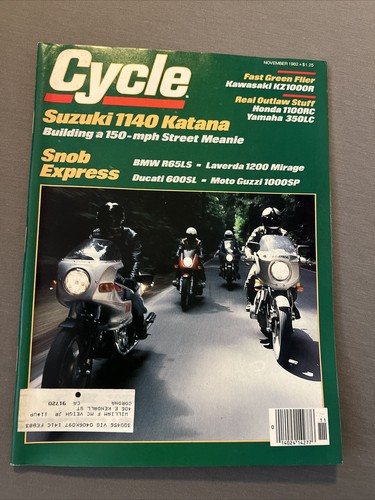 Cycle magazine november 1982 - magazine,