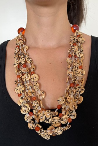 Collana bottoni resina - bottoni,