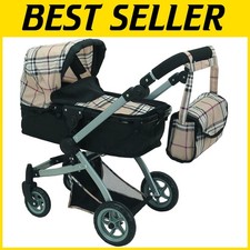 Babyboo Passeggino Carrozzina Bambola con Manico Regolabile