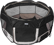 Box per Animali Cani E Gatti Cuccioli Recinto Pieghevole Tessuto Impermeabile (N