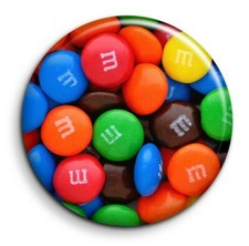 M&M's chocolat bonbons - Alimentation - Badge Epingle 38mm Button Pin