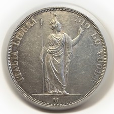 5 LIRE 1848 MILANO GOVERNO