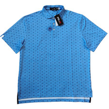 NWT XL Men's Ralph Lauren Active RLX Swordfish Print Short Sleeve Polo Shirt
