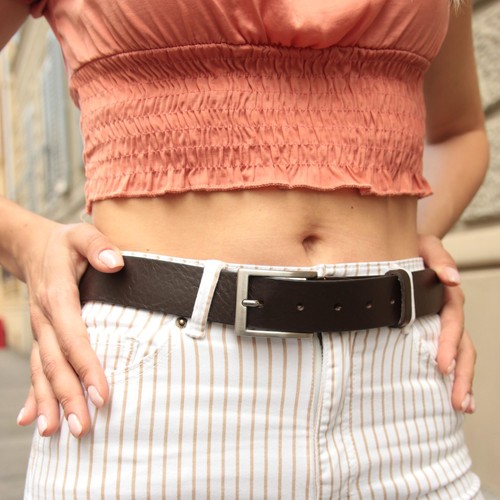 Donna cintura pelle - cintura, marrone