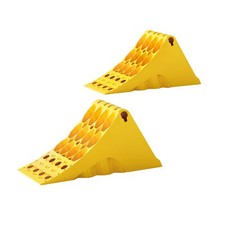 Wiltec 2x Cunei fermaruota per autocarri e rimorchi 2 cunei ruota 6,5 t/coppia