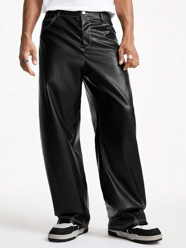 Pantalone uomo vera pelle nero