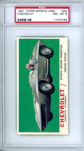1961 topps chevrolet corvette - topps,