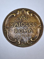 Un Baiocco Roma 1700 Bottega D'arte Mortet Bronzo Opera Scultura Placca 