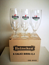 KIT 6 CALICE HEINEKEN CL 400 (NUOVO CON SCATOLA) VETRO TRASPARENTE