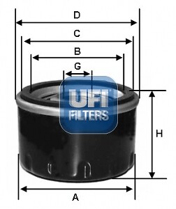 Filtro olio ufi vite - filtro,