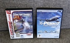 2 DVD GAME  GIOCHI PC  X-PLANE 7 FLIGHT SIMULATOR e COMBAT FLIGHT SIMULATOR 3