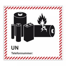 Adesivi Di Trasporto "BATTERIE