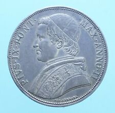 PIO IX SCUDO 1848 ROMA MONETE DA COLLEZIONE ARGENTO SILVER COIN CURRENCY 