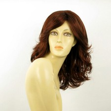 Parrucca donna semi lunga castano scuro rame intenso : CHARLOTTE 322