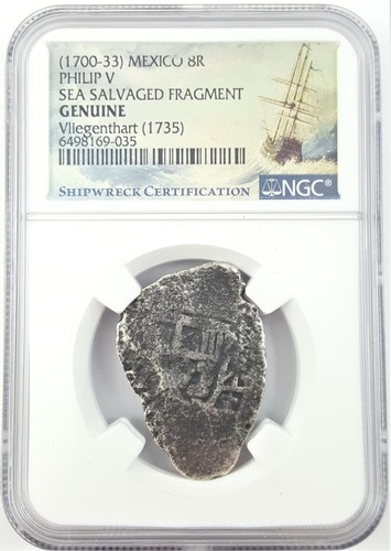 Reales 1735 mexico fragment - reales,
