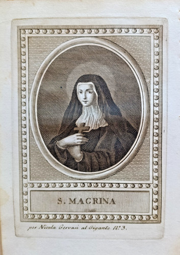 Santa macrina incisione - santa,