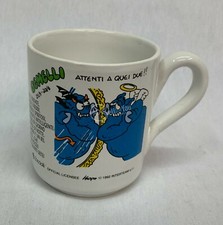 TAZZA CON IL SEGNO ZODIACALE GEMELLI IN CERAMICA COLORE BIANCO ALTEZZA 10CM