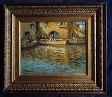 - RIVERBERI PUTEOLANI - QUADRO DIPINTO AD OLIO FIRMATO