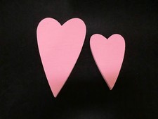 Cuore allungato feltro rosa - cuore,