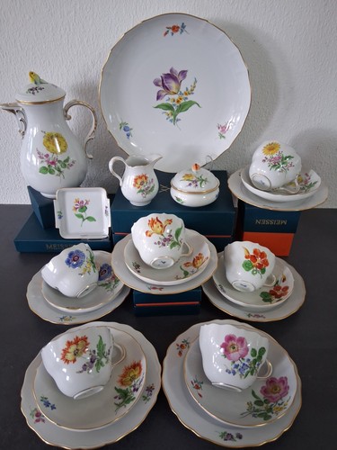 Servizio caffè meissen - servizio, fiori