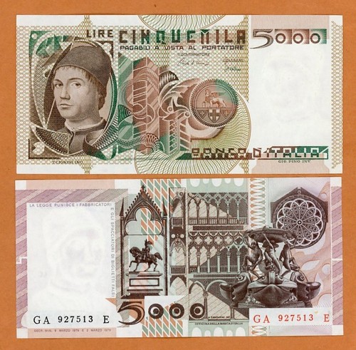 Italy 5000 lire 1979 p - 1979,, p-105