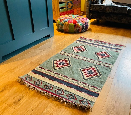 Tappeto kilim blu - tappeto, multicolore