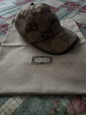 GUCCI 681264 Jumbo GG Hats Baseball Fashion cap Canvas Beige