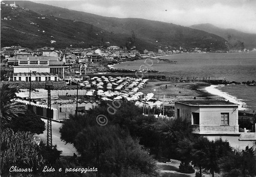 Cartolina chiavari lido e - -,
