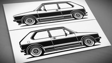 Adesivo Golf MK1 Silhouette